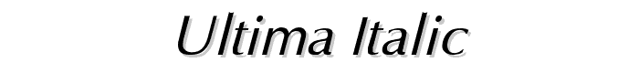 Ultima Italic font